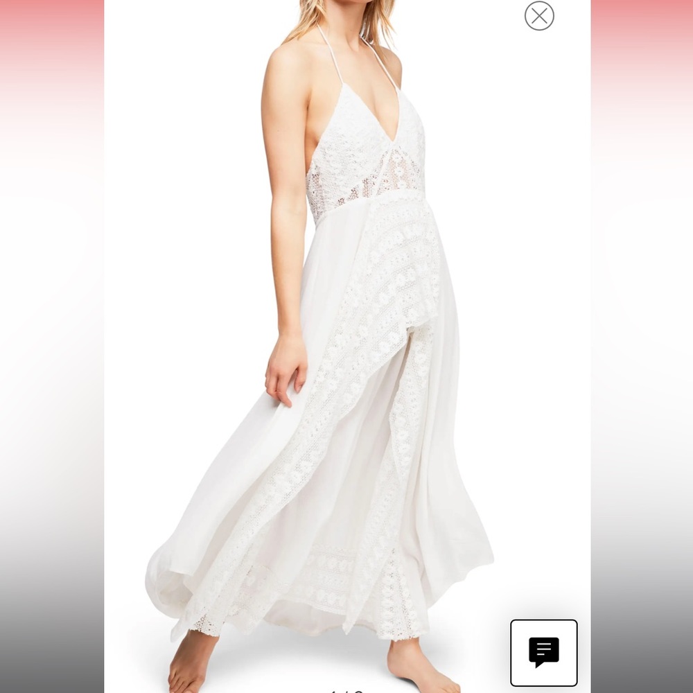 Free People Endless Summer- Can’t Wait to Swim Maxi (white- size XS)